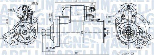 MAGNETI MARELLI Käynnistinmoottori 063720789010